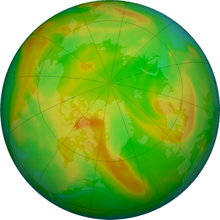 Arctic ozone map for 28 May 2022